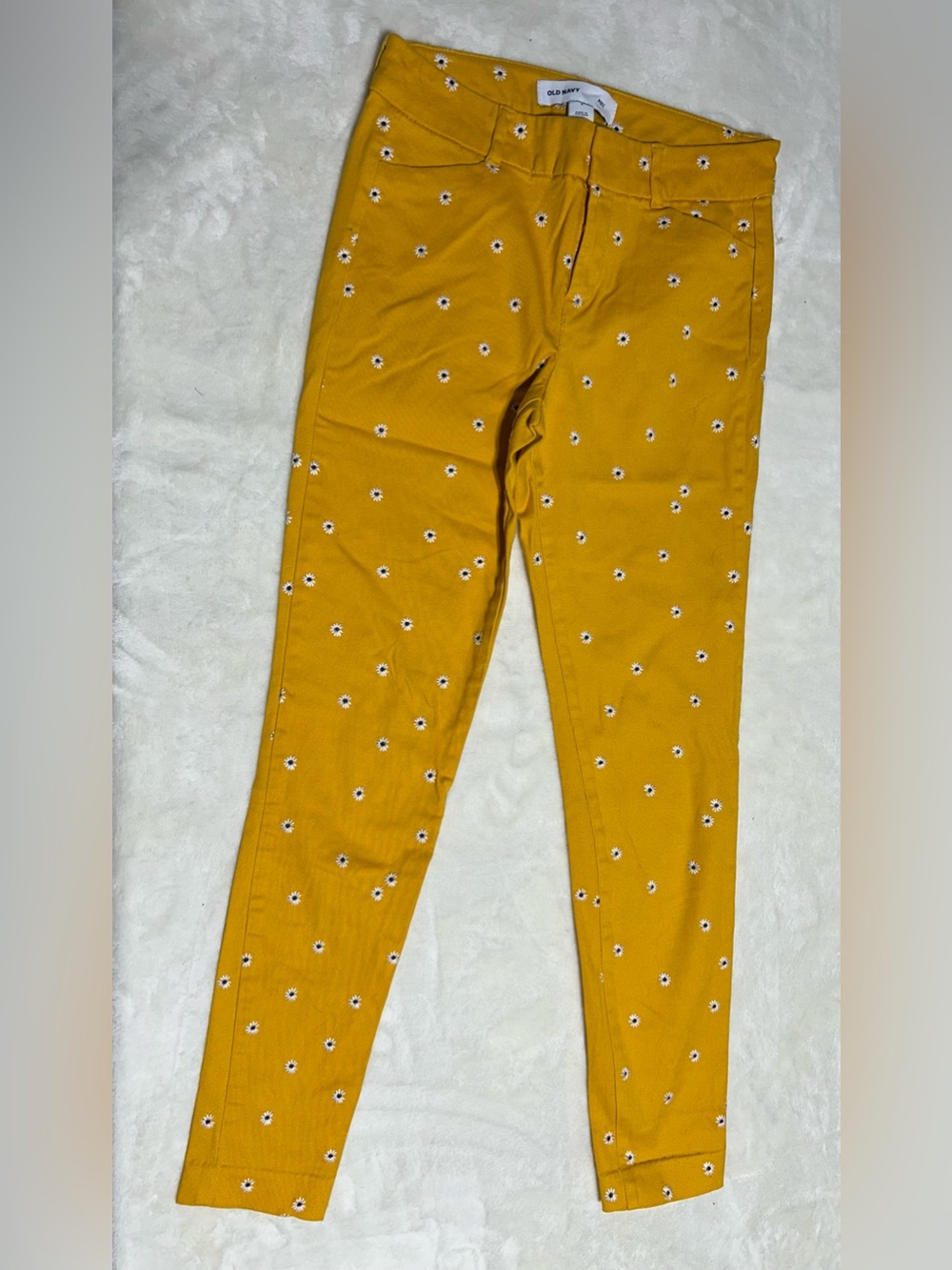 Yellow Daisy Embroidered Pixie Pants